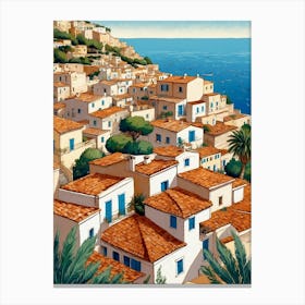 Village By The Sea Canvas Print