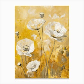 White Poppies 8 Canvas Print