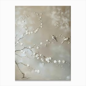 Asian Cherry Blossoms Canvas Print