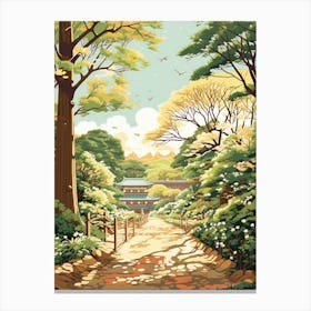 Meiji Shrine Inner Garden Japan 2 Illustration Canvas Print