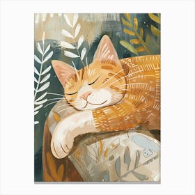 Cat In The Living Room 4 Canvas Print