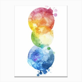 Rainbow Circles Canvas Print