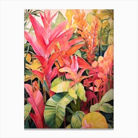 Tropical Plant Painting Zz Plant 3 Canvas Print