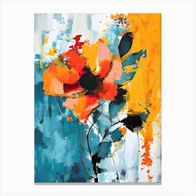 Abstract Floral Experiment With Abstract Shapes And Colors To Create A Modern Floral Composition (4) (1) Canvas Print