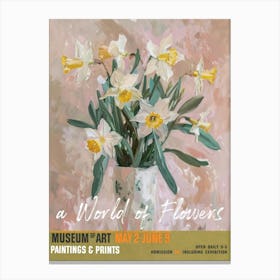 A World Of Flowers, Van Gogh Exhibition Daffodils 4 Canvas Print