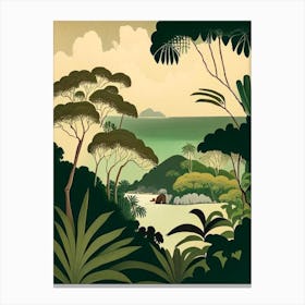 Culebra Island Puerto Rico Rousseau Inspired Tropical Destination Canvas Print