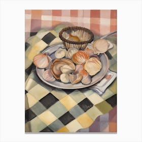 Scallops Still Life Painting Canvas Print