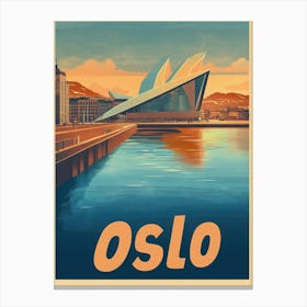 Aihrgdesign A Vintage Travel Poster Of Oslo 2 Canvas Print