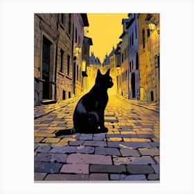 Cat In The Alley Canvas Print