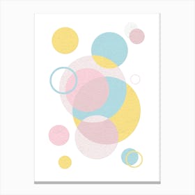 Abstract Pastel Circles Canvas Print