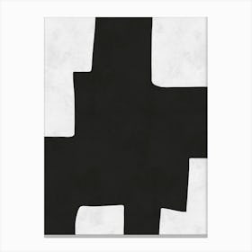 Modern art in black 3 Canvas Print