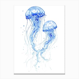 Watercolor Jellyfish 2 Canvas Print