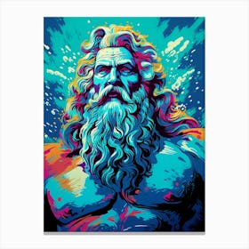 Poseidon Pop Art 6 Canvas Print