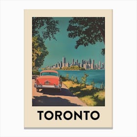 Toronto Retro Vintage Travel Poster Canvas Print