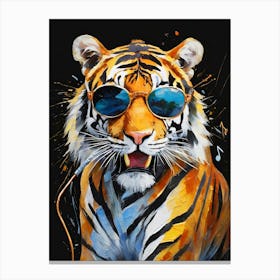 Tiger With Sunglasses 1 Canvas Print