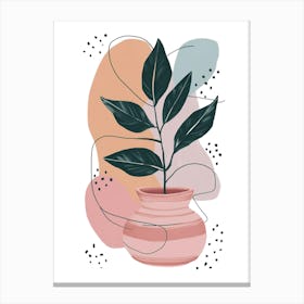 Plant In A Pot Canvas Print