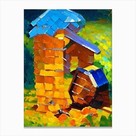 Honey Beehive 1 Painting Canvas Print