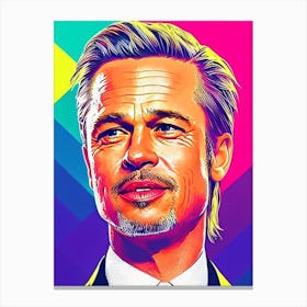 Brad Pitt Pop Art Canvas Print