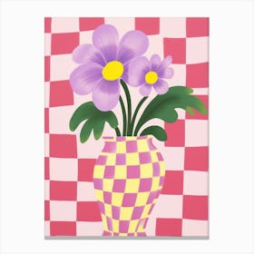 Pansies Flower Vase 1 Canvas Print