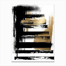 Abstract Black And Gold Painting 65 Canvas Print