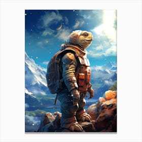 Turtle In Space Canvas Print