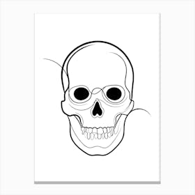 Skull Line Drawing Canvas Print