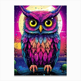 Colorful Owl Canvas Print