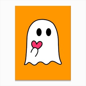 Ghost With Heart Canvas Print