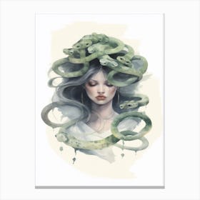 Medusa Watercolour Canvas Print