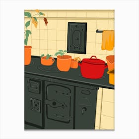 Kitchen in winter II Canvas Print