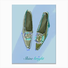 Shoes Blue Canvas Print