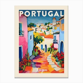 Lagos Portugal 4 Fauvist Painting  Travel Poster Canvas Print