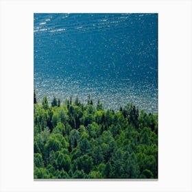 Aerial View Of Lake Michigan Canvas Print