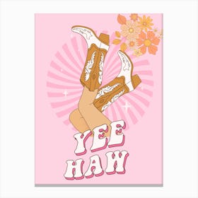 Yee Haw Cowgirl Canvas Print