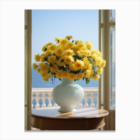 Chrysanthemum Vase Flower Wall Décor Print Canvas Print