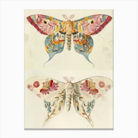 Radiant Butterflies William Morris Style 2 Canvas Print