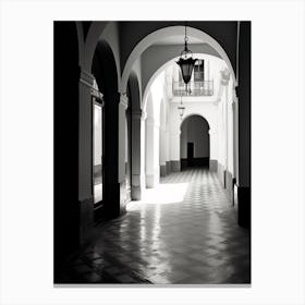 Seville, Spain, Black And White Analogue Photography 4 Canvas Print