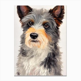 Pumi Watercolour dog Canvas Print