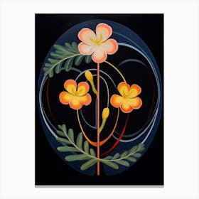 Freesia 2 Hilma Af Klint Inspired Flower Illustration Canvas Print