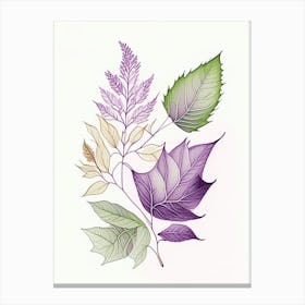 Lavender Leaf Contemporary Canvas Print