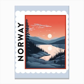 Norway 3 Travel Stamp Poster Canvas Print