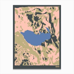 Eibsee Yew Lake Germany Hillshade Topographic Map Canvas Print