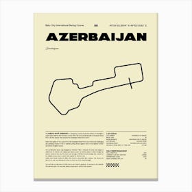 F1 Race Track Azerbaijan Formula 1 Racing Track F1 Merch Formula One F1 Poster Formula 1 Poster F1 Canvas Print