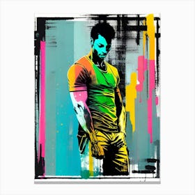 Man In A Colorful Shirt Canvas Print