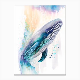 Dwarf Sperm Whale Storybook Watercolour  Canvas Print