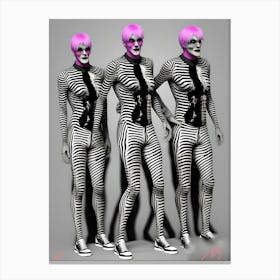 3 Zebra Men Canvas Print