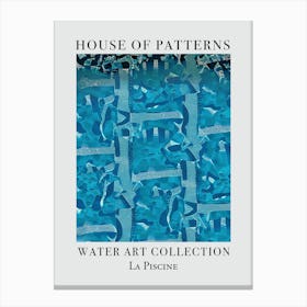 House Of Patterns La Piscine Water 16 Canvas Print