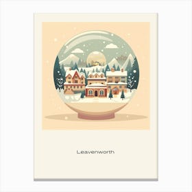 Leavenworth Washington Snowglobe Poster Canvas Print