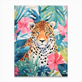 Leopard In The Jungle Canvas Print