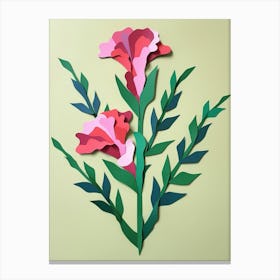 Cut Out Style Flower Art Snapdragon 1 Canvas Print